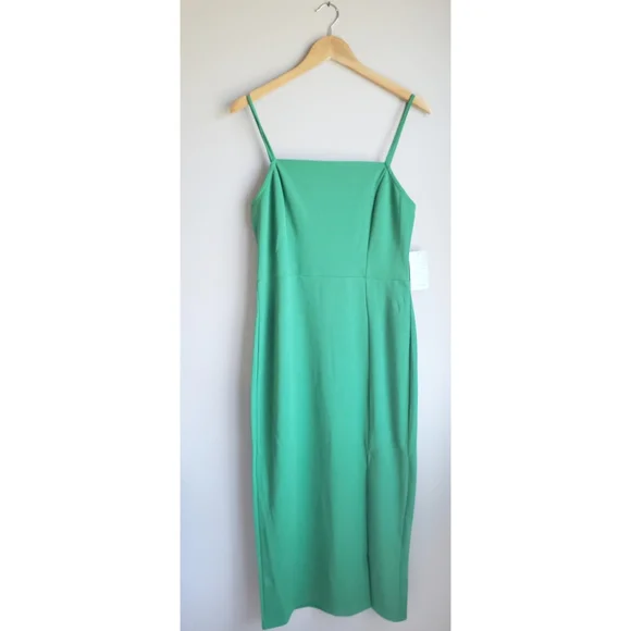 MELLODAY | Dresses | Nwt Melloday Techno Green Square Neck Midi Dress |  Poshmark